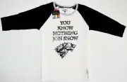 GAME OF THRONES PRIMARK T Shirt 100% COTTON RAGLAN Tee Ladies UK Size 4 to 16