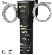 Ibergrif M91009 Undersink Water Filter System NSF/ANSI 42 Certified Reduces Chlorine, Lead, Fluoride, Bad Taste and Odor, Quick Installation, Black
