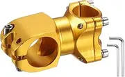 uxcell 25.4mm Bike Stem 7 Degree 50mm Aluminum Alloy Bicycle Handlebar Stem with Hex Wrench for Mountain Road Bike BMX MTB Cycling, Sand Gold