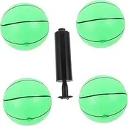Abaodam 1 Set Glow Dark Basketball for Inflatable Luminous Balls with Pump for Beach Pool and Sports Activities Reusable Fun