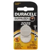 Duracell Battery, 3V Lithium 20mm Diameter 2.5mm High CR2025 - Twin Pack DURD...