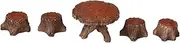 Resin Craft Adornment DIY Miniature Table Chair Garden Decor Accessory for Outdoor