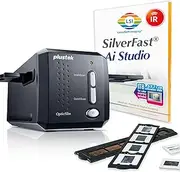 Plustek OpticFilm 8200i AI - 35mm Film & Slides Scanner. IT 8 Calibration Target + SilverFast Ai Studio 9, 7200 dpi Resolution 64Bit HDRi, Mac/PC