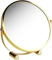 Baluue Rotating Vanity Mirror Stand Mirror Lighted Mirror Magnifying Mirror with Light Mirrors Office Mirror Gold Makeup Mirror Travel Makeup Mirror Folding Mirror Face Mirror Iron Golden