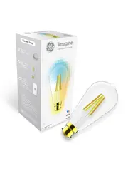 GE Imagine Sync 6.5W BC CCT LED Dimmable Smart Heritage Pilot Globe