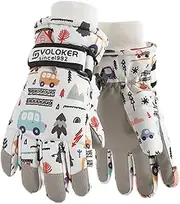 [Dickly] Kids Ski Gloves Snow Gloves Winter Gloves Snowboard Gloves for Running Outdoor Sports