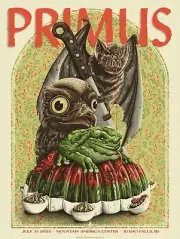 Primus Band 2024 Music Concert Poster Idaho Falls ID USA Rock Merch Les Claypool