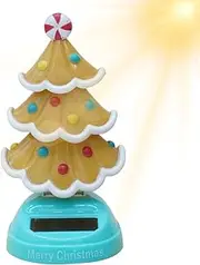 Solar Dancing Christmas Tree | Solar Swinging Tree | Novelty Car Shaking Head Dancer Doll for Desk and Dashboard Decor Kids