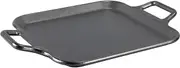 Lodge Bold 12 Inch Seasoned Cast Iron Square Griddle with Loop Handles, Design-Forward Cookware