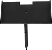 Heavy Duty Iron Grave Marker Stand - Anti-Fade Memorial Stone Holder for Cemetery & Pet Memorials, Matte Black Finish with Flower Tube (12x9.4 Inch)