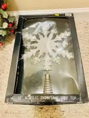 Vintage Wegmans 15” Acrylic Snowflake Tree Topper Angel Christmas Holiday- RARE!