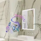 Dual Side Bluetooth Mirror Shaving Cabinet with LED Light Anti-Fog Shatter-proof