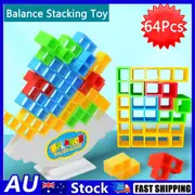64Pcs Tetra Tower Balance Stacking Blocks Game Team Toys Gifts for Kids & Adults