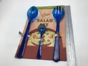 UNUSED Vintage VITEX Plastic Salad Set - on card - RENWAL MFG. co. inc. NY NY --