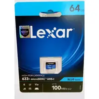 在飛比找蝦皮購物優惠-Lexar 微型 SD 64GB 633X 微型 SDHC 