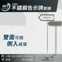 在飛比找樂天市場購物網優惠-台灣製造｜不鏽鋼告示牌－箭頭｜佈告欄 展示架 型錄架 公佈欄