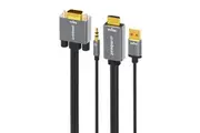 mbeat Tough Link 1.8m HDMI To VGA Adapter Cable With USB Power And 3.5mm Audio