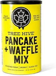 TreeHive Organic Gluten-Free Pancake & Waffle Mix – No Refined Sugar, No Artificial Sweeteners, Easy Prep, Family-Size (1.15 lbs, 2 Pre-Portioned Bags)