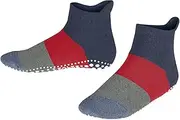 [FALKE] Unisex Kids Colour Block Slipper Socks Anti-Slip Printed Nubs On Sole Improved Grip Thick Full Innner Plush Flat Seam In Toe Area Patterned Breathable Sustainable Cotton 1 Pair, Blue (Dark Blue