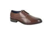 Roamers Mens Plain Leather Gibson Shoes (Brown) - UTDF2471