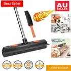 Portable P#T Hair Removal Brush with Squeegee - Soft Push Broom for Fluff CarpFZ