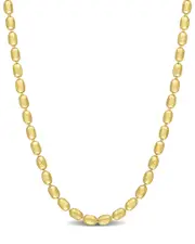 Italian Silver Oval Ball Chain Necklace