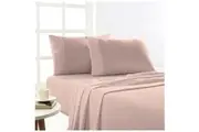Park Avenue King Bed Flannelette Fitted Sheet Set 175GSM Egyptian Cotton Rose