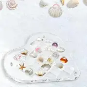 Magnetic Seashell Box Clear Seashell Storage Box for Nail Trinket Bead Charm