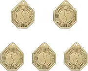Luxshiny 5pcs Brass Bagua Mirror Feng Shui Mirror Feng Shui Bagua Mirror Home Decor Lucky Mirror Bagua Mirror Feng Shui Bagua Mirror Convex Bagua Mirror Concave Scrying Mirror Golden