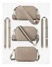 [Madison Accessories] Monica Crossbody Bag & 3 Straps in Brown