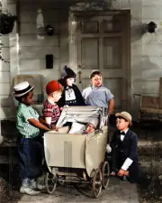 Little Rascals Our Gang Tiny Troubles 14 x 11" Photo Print