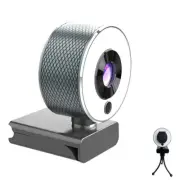 2021 Bosen 2K Ultra HD Webcam with Microphone and Ring LightPrivacy Cover and...