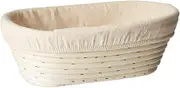 Bread Banneton Proofing Basket & Liner SUGUS House Brotform Dough Rising Rattan Handmade Rattan Bowl - Perfect for Artisan 10 x 6 x 3.5 inch