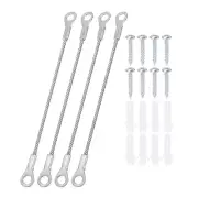 4 Set Cabinet Door Restraint Kit Door Hinge Limiter with Screws 2mm x 10cm