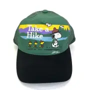 LL Bean Peanuts Snoopy Take A Hike Snapback Hat Cap Adult OSFA Rare Mesh Back