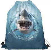 [Upetstory] Animals Patterned Drawstring Gym Bag for Teens Kids, Cinch Backpack for School Gifts