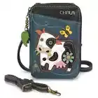 New Chala Wallet Crossbody Pleather Organizer Phone Bag COW Blue Convertible