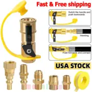 7Pcs RV Propane Quick Connect Fittings Adapter Valve Kit 3/8” Flare X 1/4” NP US