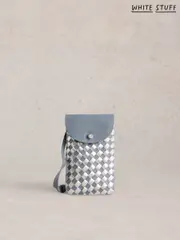White Stuff Blue Coco Weave Phone Bag (H27439) | $90