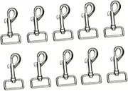 VERDANVERSE 10Pcs Swivel Eye Bolt Snap Hook Clips for Pet Leashes Durable Zinc Alloy Pet Leash Clasp for DIY Projects and Accessories Strong Attachment for Dogs and Puppies