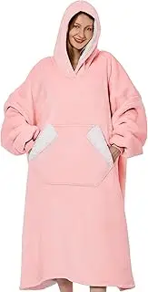 [Nobleer] Wearable Blanket Hoodie, Sherpa Fleece Hooded Blanket