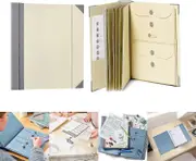 Document Organizer Folio, 2024 New Important Document Binder, Pocket Organ Storage Binder, In Case I Go Missing Binder Beige