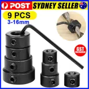 9Pcs 3-16mm Drill Bit Depth Stop Collars Positioner Drill Locator Fixed Ring AU