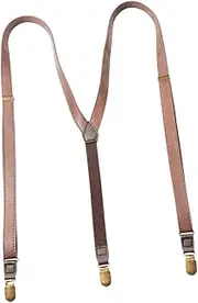 [Frediuo] Leather Suspenders Vintage Design Suspenders for Men for Wedding Tuxedo Business