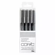 Copic Markers Multiliner Gray Pigment Based Ink 4-Piece Set Japan +Track Num