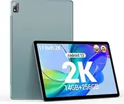 Android 13 Tablet, 11 Inch, 6+8GB (Expanded) RAM 256GB ROM Tablets with Octa-Core Processor, 2K Full HD Display, 13MP+5MP Dual Camera, Bluetooth 5.0, 7500mAh Battery, 2.4G+5G WiFi, Dual SIM,GPS