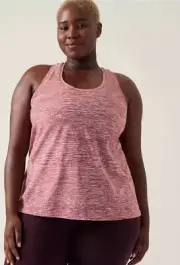 NWT Athleta Womens Ultimate Scoop Neck Tank Top Mauve Pink 2X $49