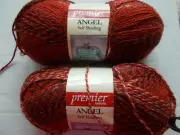 Premier Angel Self Shading yarn, Cherry Taffy, lot of 2 (284 yds each)