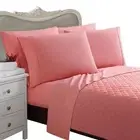 1200 Thread Count 100% Egyptian Cotton Bed Sheet Set 1200 TC KING Pink Solid