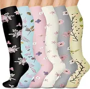 [COZY CORE] Compression Socks for Women & Men (6 Pairs) - Graduated Support Socks for Running, Athletic Sports & Circulation